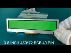 3,8-calowy pasek typu TFT LCD, rozdzielczość 480X72, 40-pinowy interfejs RGB, 300cd/m2,