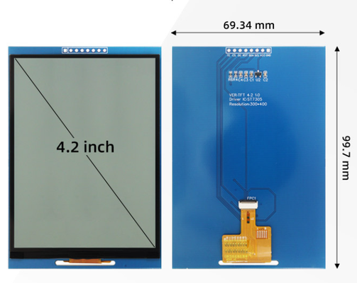 4.2 Inch MONO LCD Display with 300 x 400 Resolution and 4 Lane SPI Interface for Household Appliances