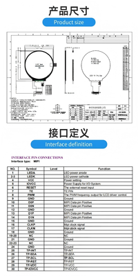2.76 inch IPS TFT LCD Module with 480RGBx480 Resolution and MIPI Interface